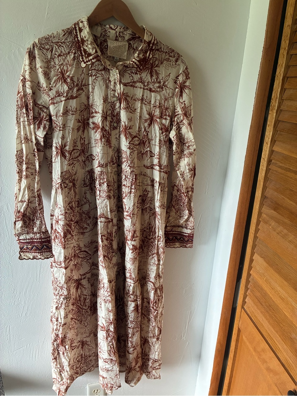 Johnny Was Rho Tiered Midi Dress Dress Jungle Toile Boho Vacation - Picture 2 of 6